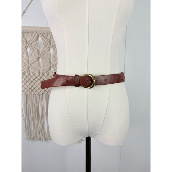 Madewell Brown Boho Leather Belt Multistrap Western Twine Wrapped Size XS main image 5